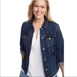 Old Navy dark wash denim jean jacket - medium